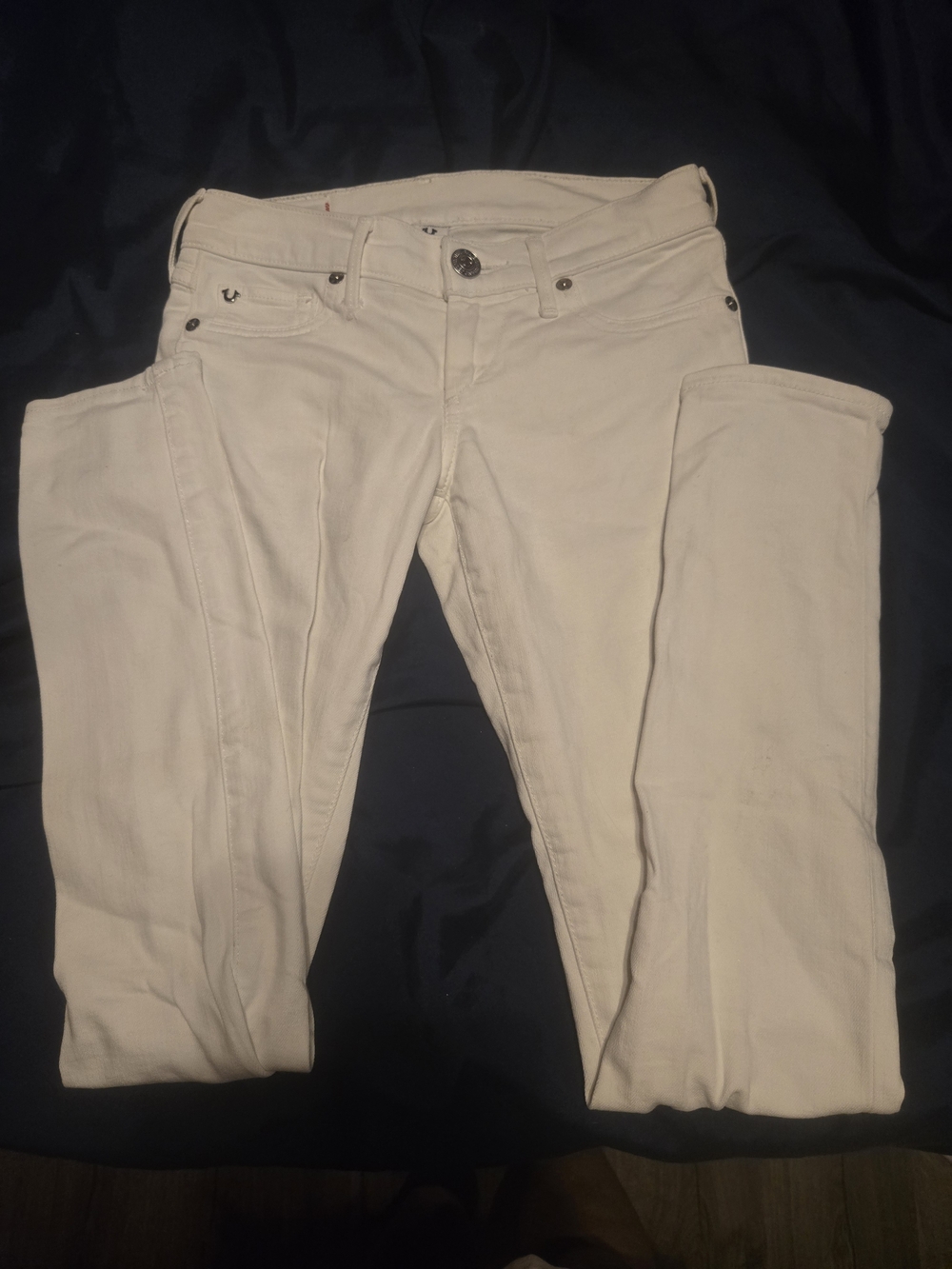 True Religion Off-White Skinny Jeans